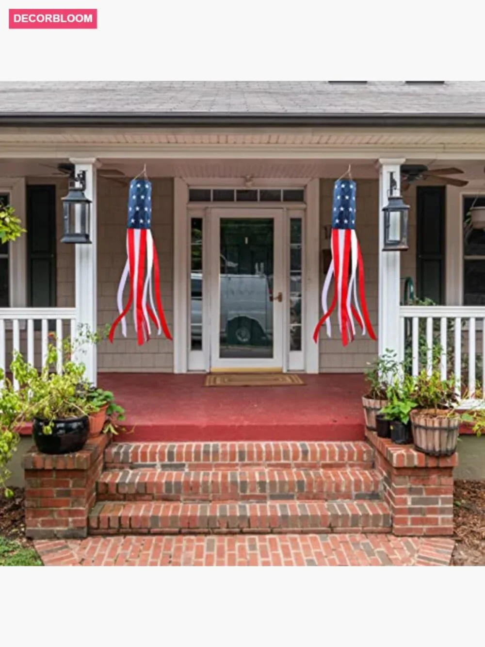 60 Inch Heavy Duty Patriotic Windsock Outdoor Decor USA Flag Nylon - Picture 6 of 7
